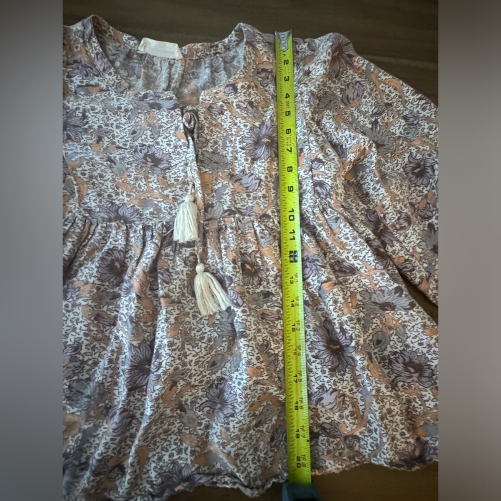 Lucky Brand Floral Cropped Boho Top Size Small - Picture 6 of 7